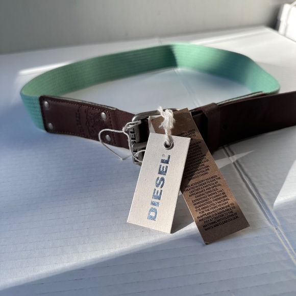 Diesel leather combined belt size 85/34 NWT made in Italy - Picture 2 of 12